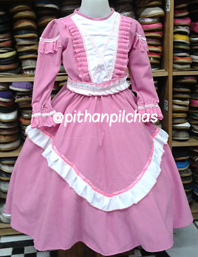 vestido prenda gaucha infantil