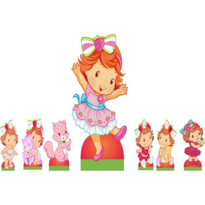 Kit Display de Chão e Mesa - MORANGUINHO BABY - 7 Peças (Aluguel)