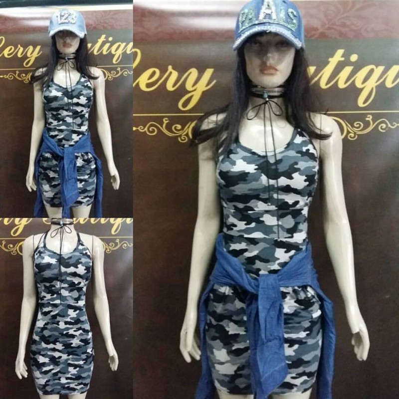 VESTIDO CAMUFLADO ALÇA