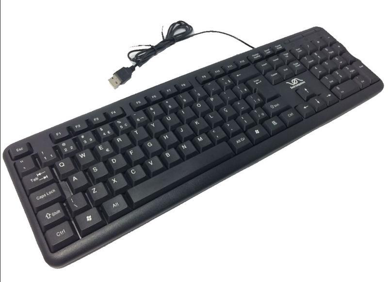 TECLADO BÁSICO PRETO DE USB