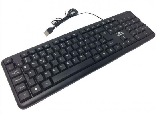 TECLADO BÁSICO PRETO DE USB