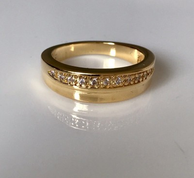 Aliança dupla com microzircônias AN0398