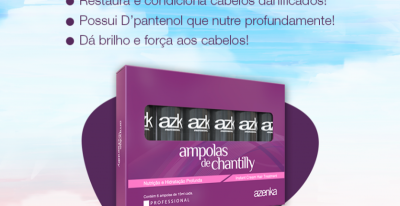 AMPOLAS CHANTILY HIDRATAÇÃO CABELOS BRILHO MACIEZ AZENKA