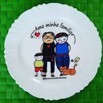 Personalizado Família em Tiras (Amo minha Família)
