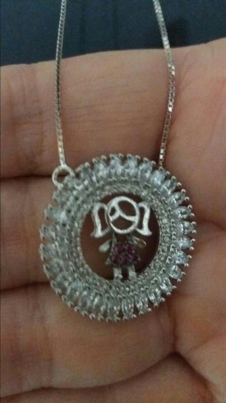 Colar Menininha Zircônia Cristal