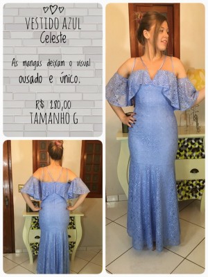 Vestido azul celeste