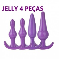 Kit 4 Pçs Plug Anal Jelly 3 