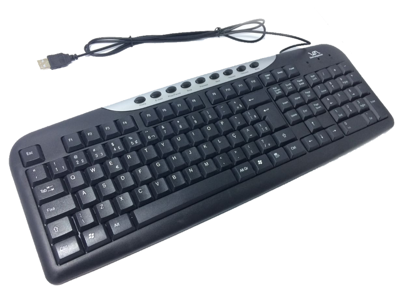 TECLADO GRANDE PRETO DE USB