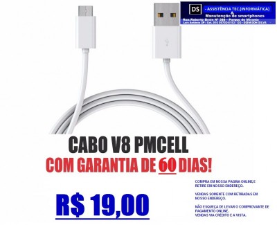 Cabo USB v8 PMCELL ( SAMSUNG e outros )