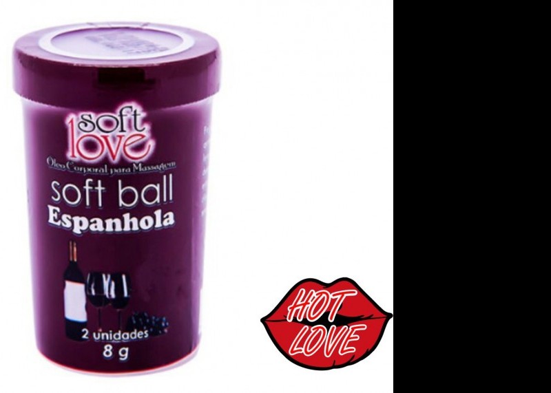 Soft Ball Espanhola Óleo Corporal para Massagem Beijável 2 uni Soft Love