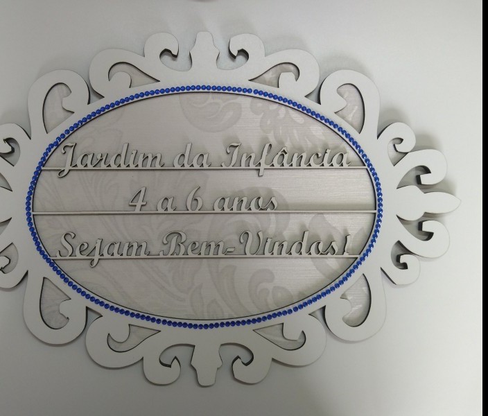 Placa de porta em MDF - Jardim