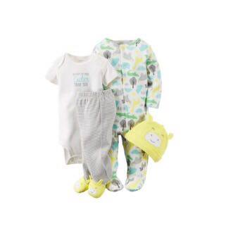 Conjunto infantil 4 peças unissex Carters tamanho RN