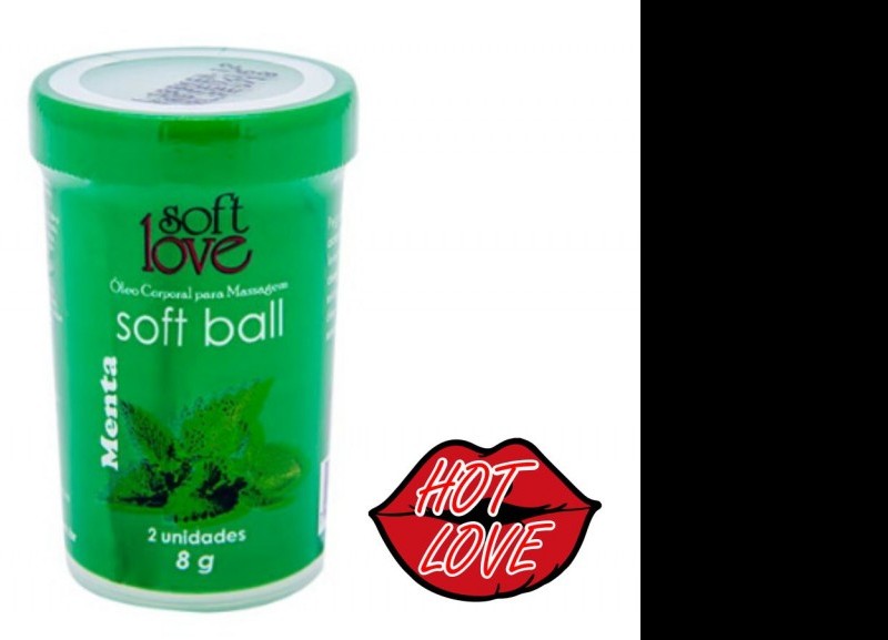 Soft Ball Menta Óleo Corporal para Massagem Beijável 2 uni Soft Love