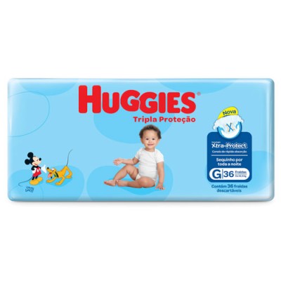 Fralda tripla proteção - Huggies - G