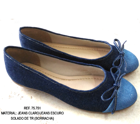 Sapatilha Jeans claro/ escuro