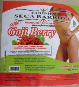 Farinha Seca Barriga com Goji Berry, Hibisco e Nozes da índia - Pacote com 250 g - Pró Ervas