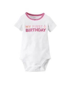 Body menina meu primeiro aniversário Carters tamanho 12meses