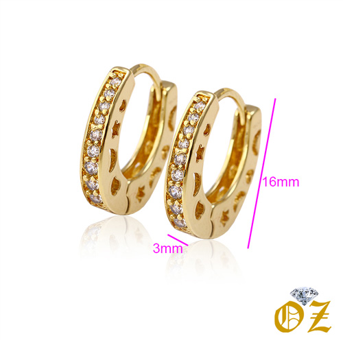 BRINCO ZIRCONIA DOURADO ELEGANTE-24480