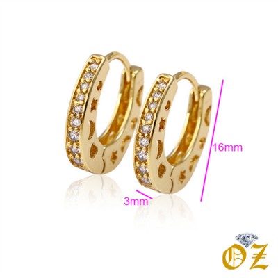 BRINCO ZIRCONIA DOURADO ELEGANTE-24480