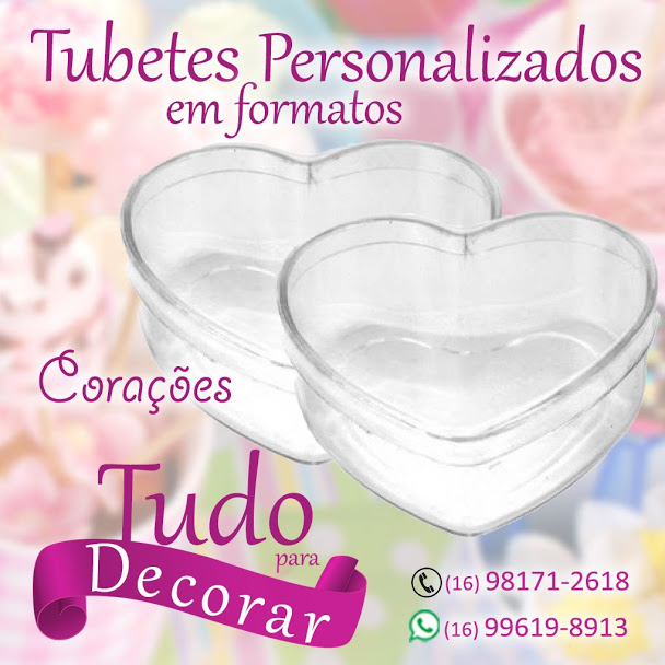 Caixinhas de acrílico corações kit 10 un.
