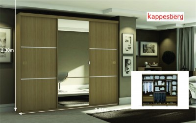Roupeiro Kappesberg B573a com espelho, 3 portas e 4 gavetas