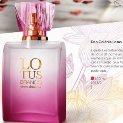 Deo colonia Lotus Branco 100 ml Pierre Alexander  1993/0