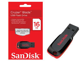 Pen Drive 16 Gb Sandisk USB 2.0 Cruzer Blade