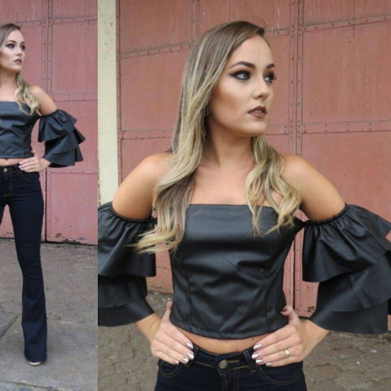 Cropped Couro Eco