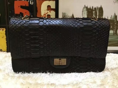 Chanel Reissue Python Black!!!Luxo Total!!! Disponível nos 4 tamanhos!