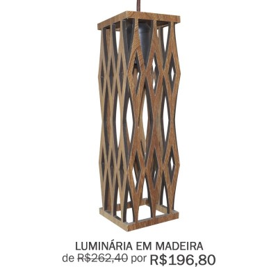 Luminária de Madeira - 825