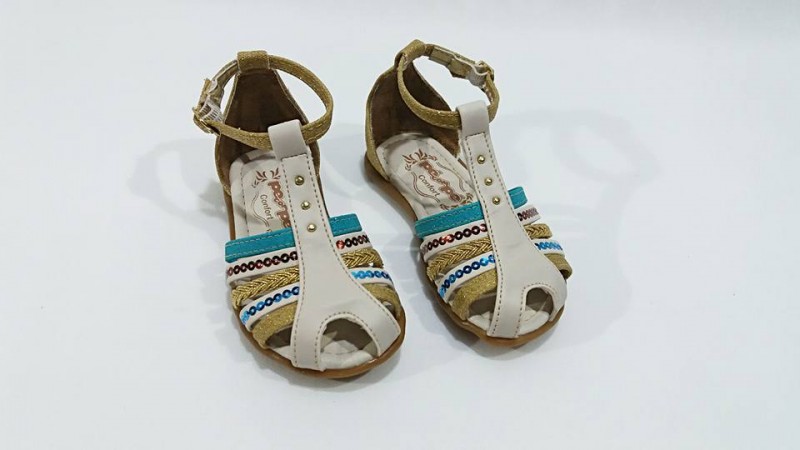 SANDALIA FEM BABI EXCLUSIVE CREME/DOURADA COD 63590