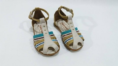 SANDALIA FEM BABI EXCLUSIVE CREME/DOURADA COD 63590