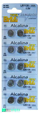 BATERIA ALCALINA CARTELA C/10 LR1130/389A - 1.5V