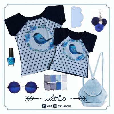T-shirt Bird Blue