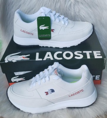 Tênis da Lacoste Branco azul e vermelho