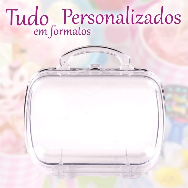 Maletinha média em acrílico kit 10 un.
