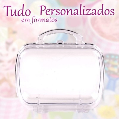 Maletinha média em acrílico kit 10 un.