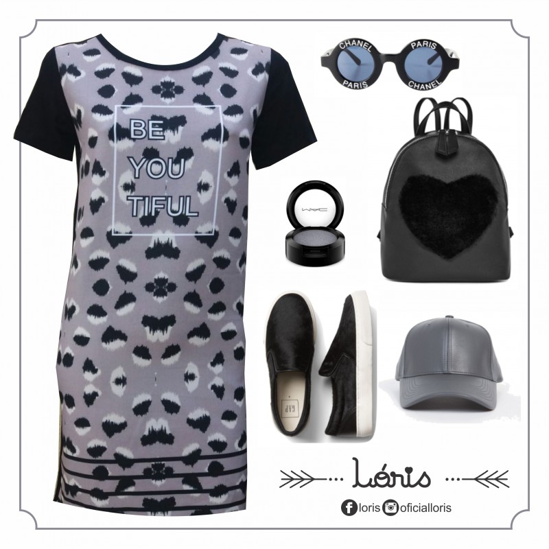 Vestido de Onça Preto