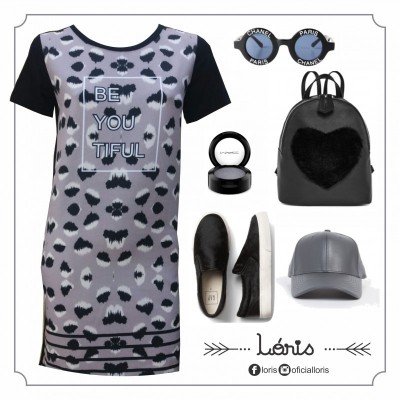 Vestido de Onça Preto