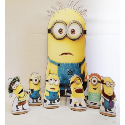 Kit Display de Chão e Mesa - MINIONS - 7 Peças (Aluguel)