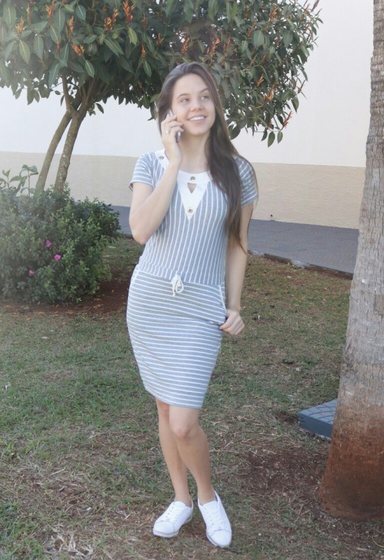 Vestido Listrado 2 Sentido