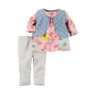 Conjunto 3 peças menina Carters tamanho 12 meses