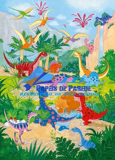 Painel Fotográfico (Médio): Dino World- COLA GRÁTIS - BID430