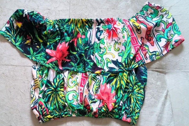 Blusa ciganinha estampada, Tam M