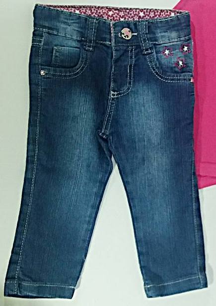 CALCA JEANS BORDADA COD 54327