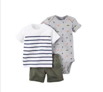 Conjunto 3 peças Carters tamanho 3 meses
