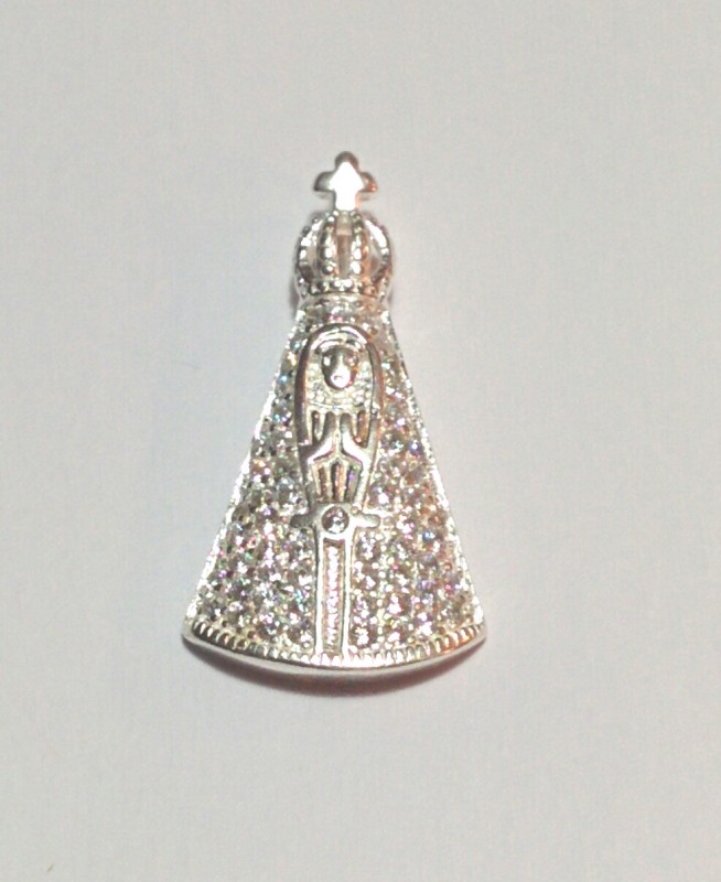 Pingente Nossa Senhora Zircónia