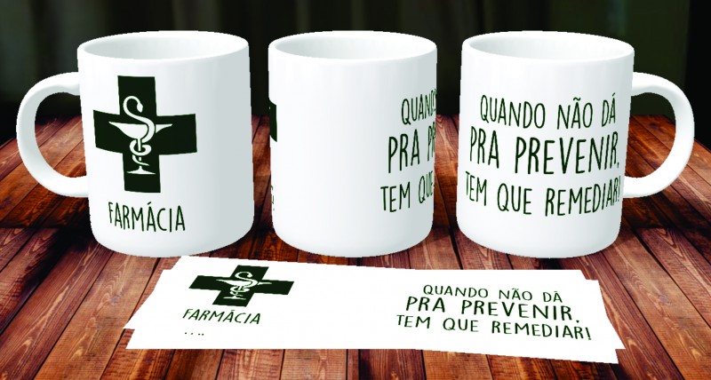 Caneca de Porcelana Farmácia
