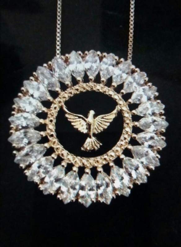 Colar Espirito Santo (banho ouro 18k)