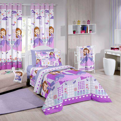 Jogo de Cama Lençol + Fronha Princesinha Sofia